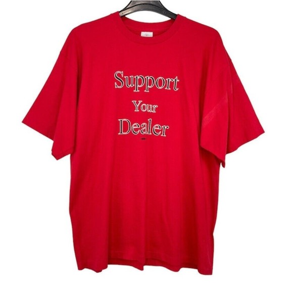 VTG ALORE Mens 2XL Red Short Sleeve T-Shirt Graphic tee - Picture 1 of 13